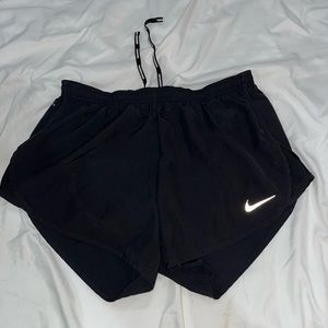 Nike DRI-FIT running shorts w/ tie and zipper detailing